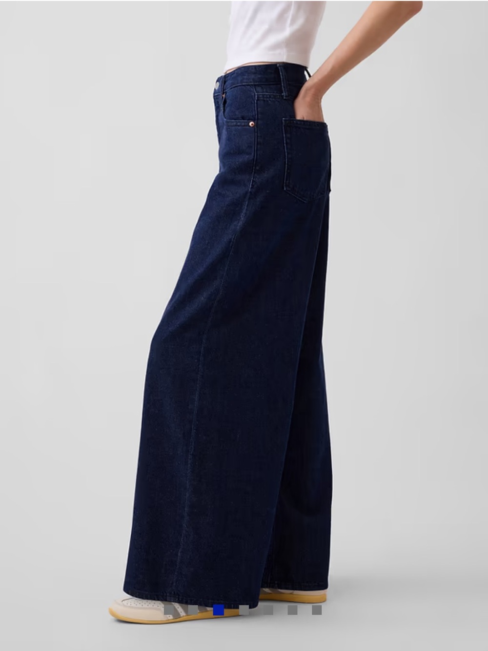 GAP baggy mid rise wide leg jeans Dark wash Size 25 / 0 regular length
